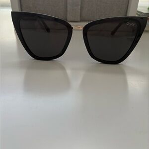 Quay Australia Reina Black Cat-Eye Sunglasses